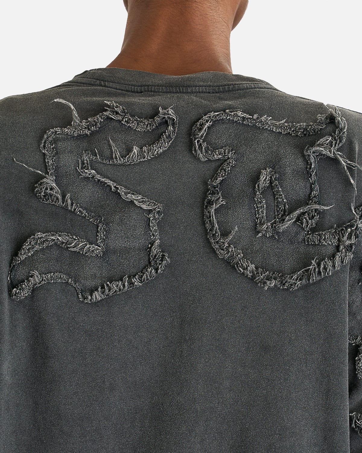 Distressed Long Sleeve in Faded Black - Image 4