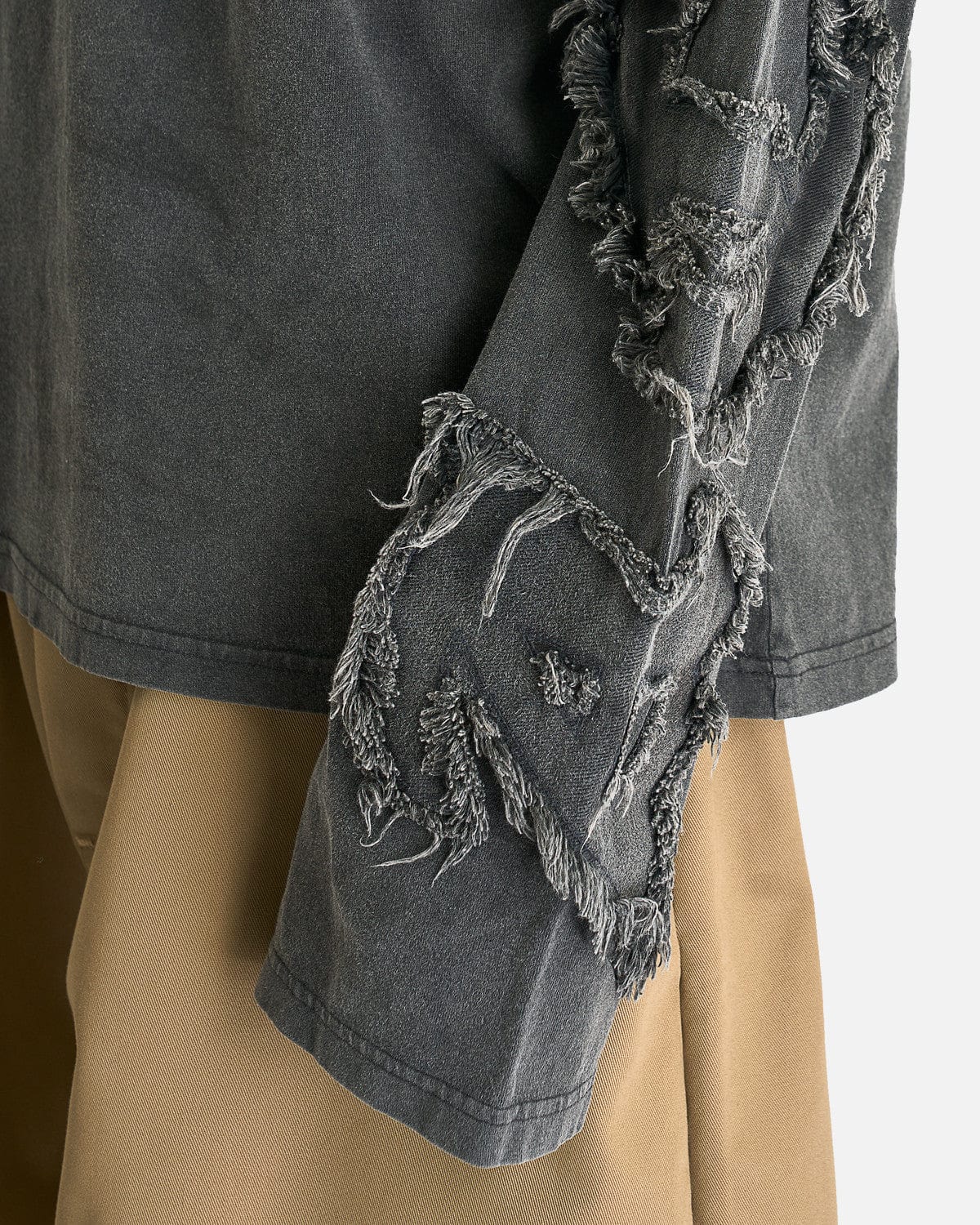 Distressed Long Sleeve in Faded Black - Image 5