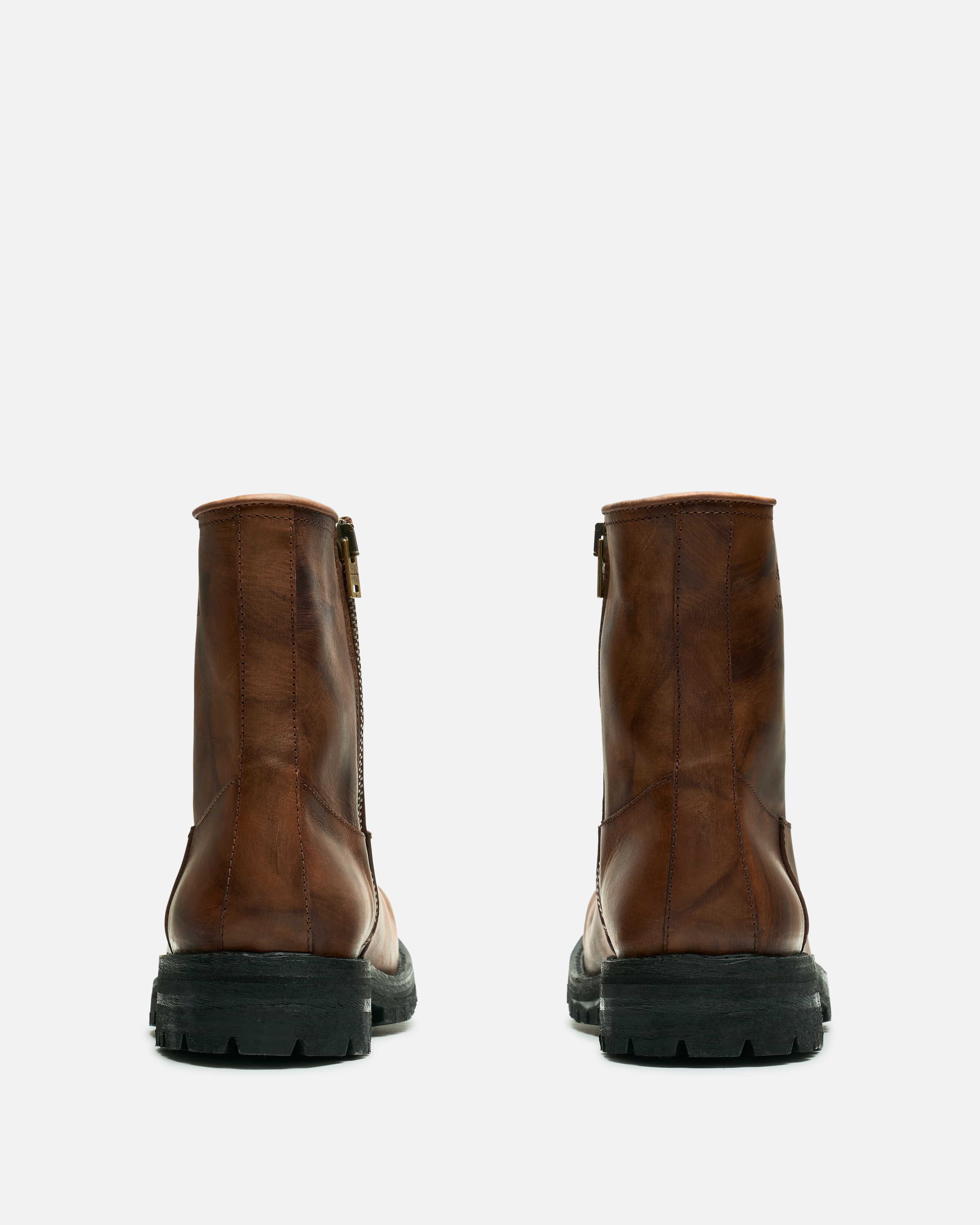 Leather Ankle Boot in Brown - Image 4