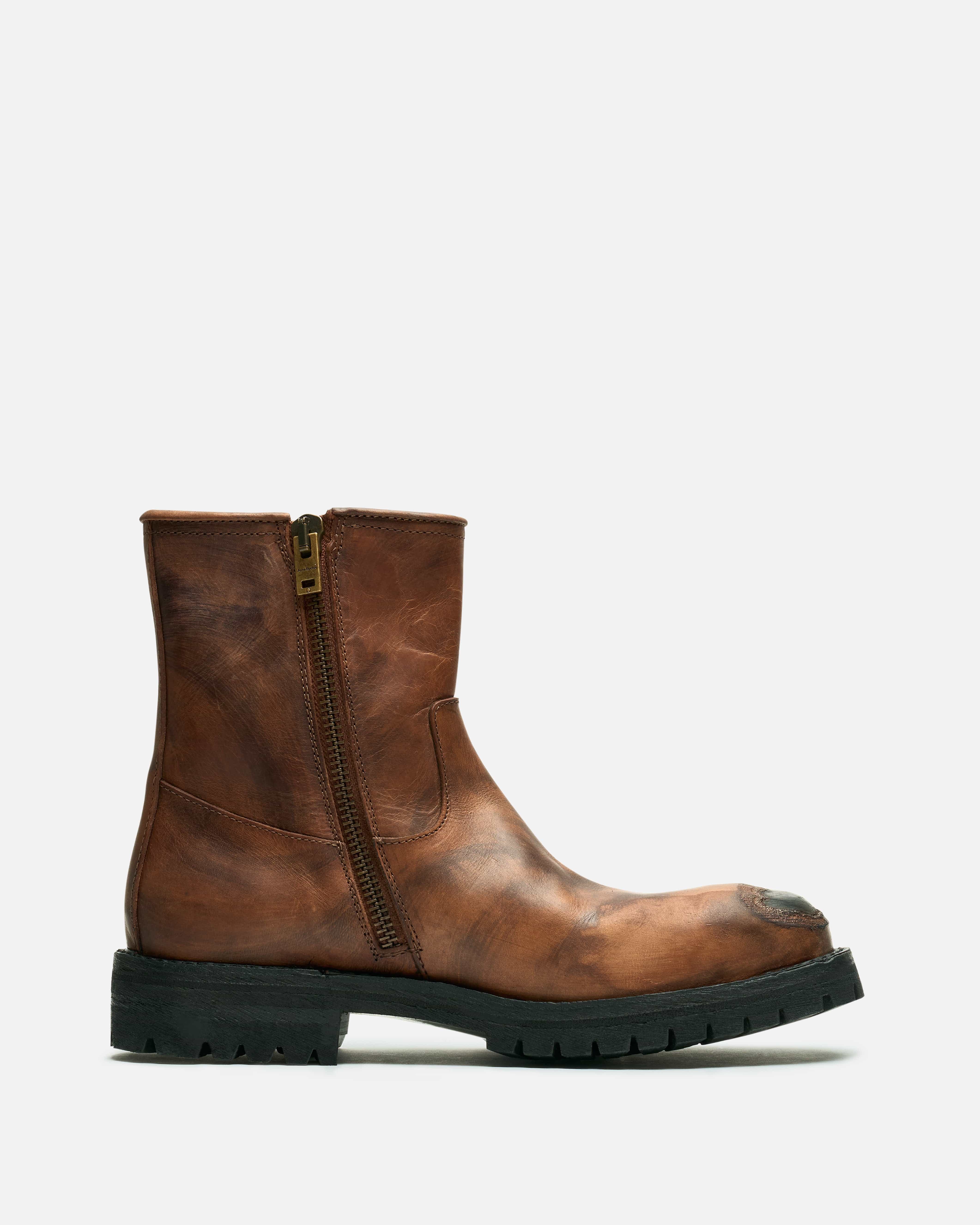 Leather Ankle Boot in Brown - Image 8