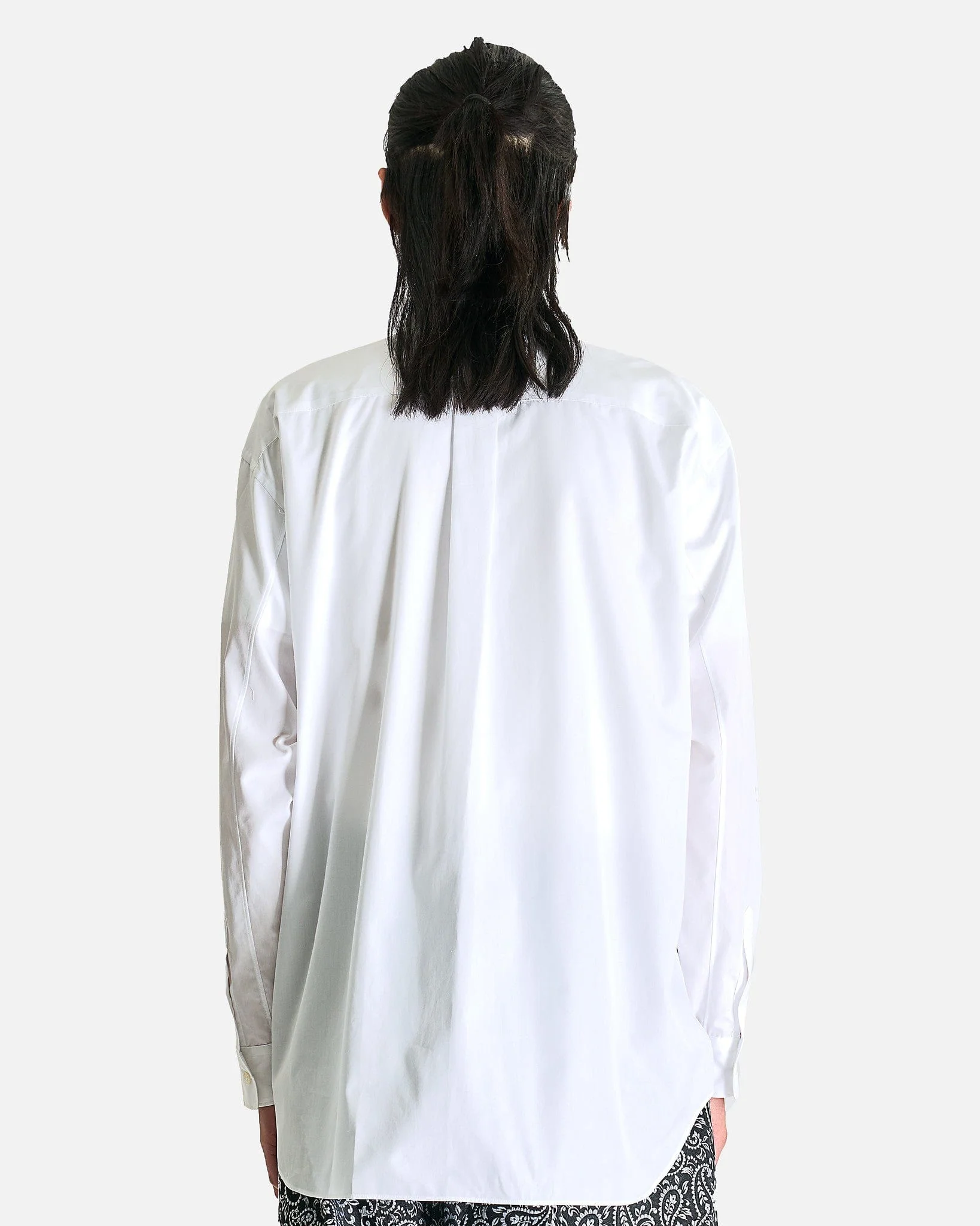 Button Up Long Sleeve in White - Image 3