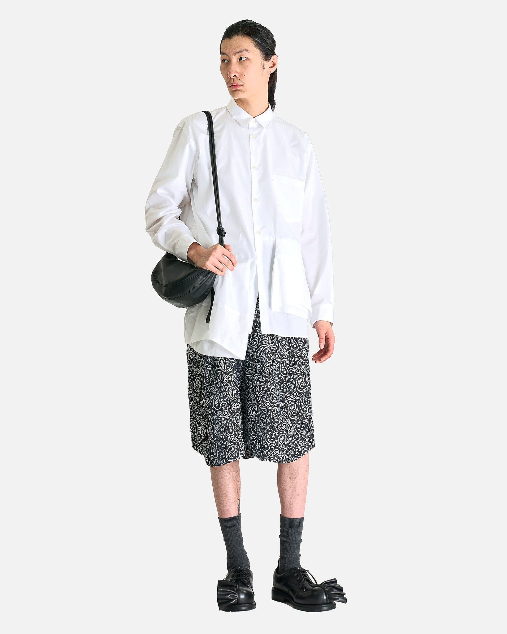 Button Up Long Sleeve in White - Image 5