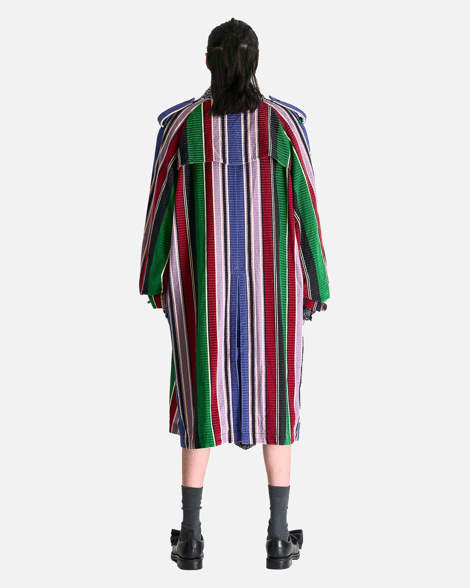 Paneled Patchwork Coat in Multi - Image 3