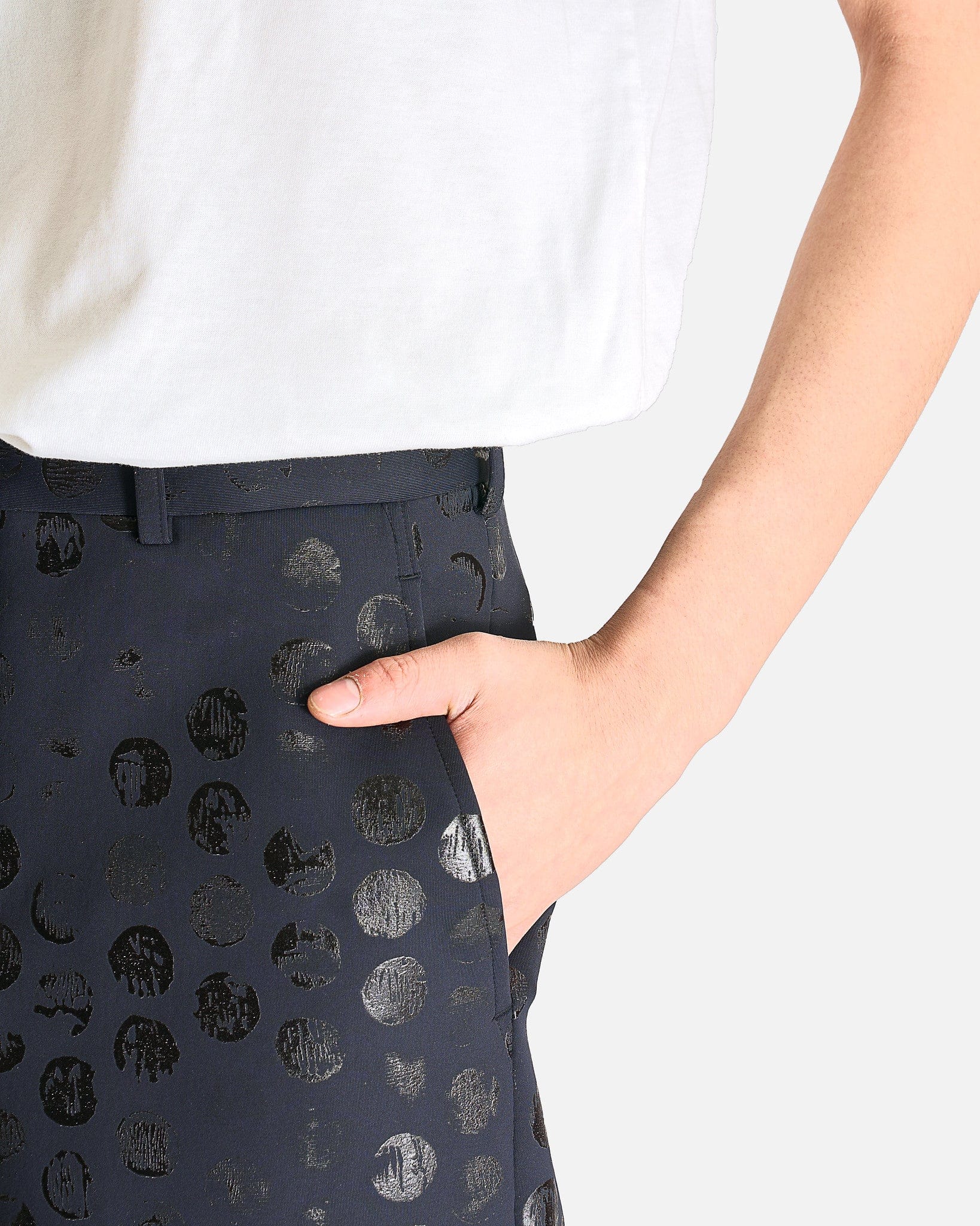 Polka Dot Shorts in Black - Image 4