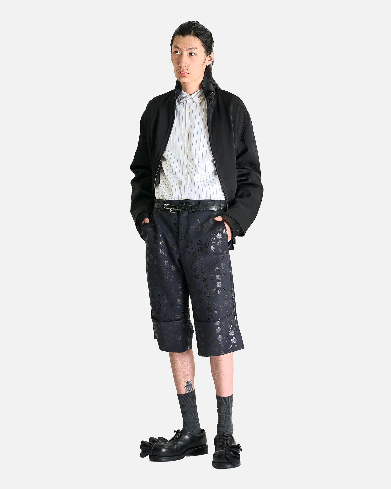 Polka Dot Shorts in Black - Image 7