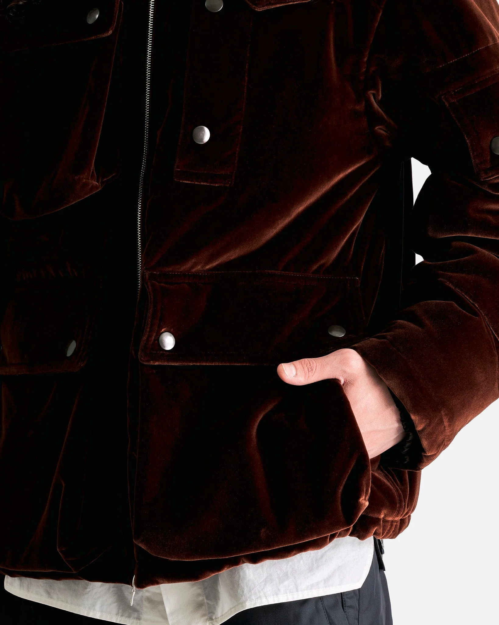 Vilburn Velour Jacket in Brown - Image 6