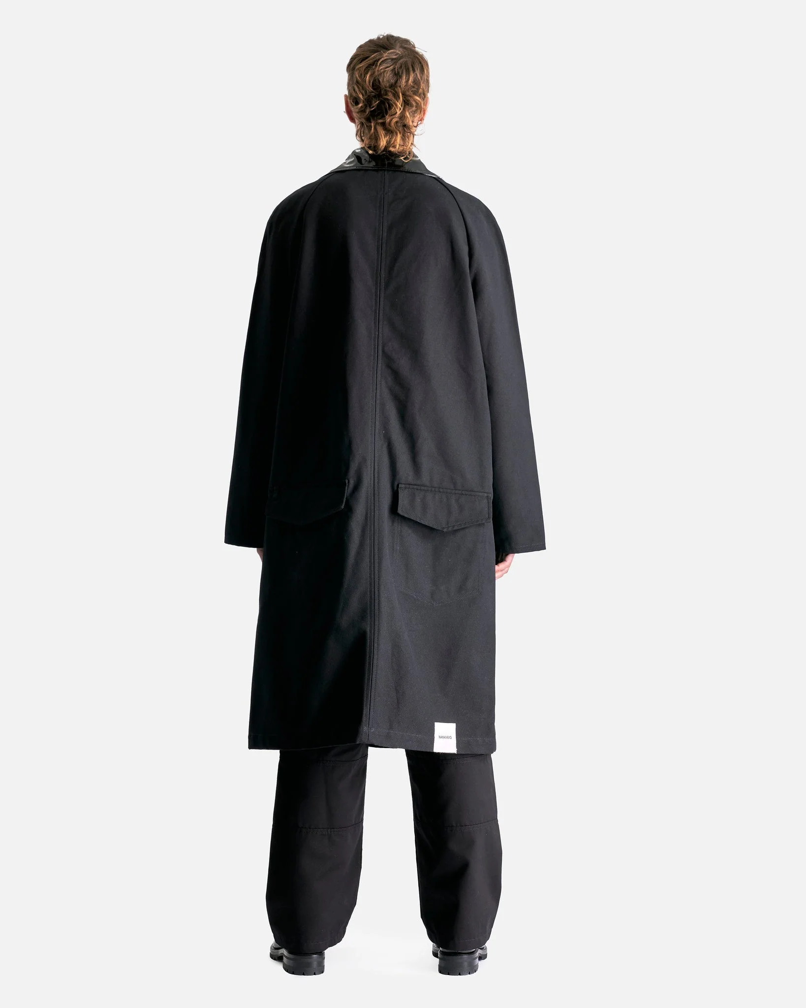Ätran Denim Coat in Black - Image 3
