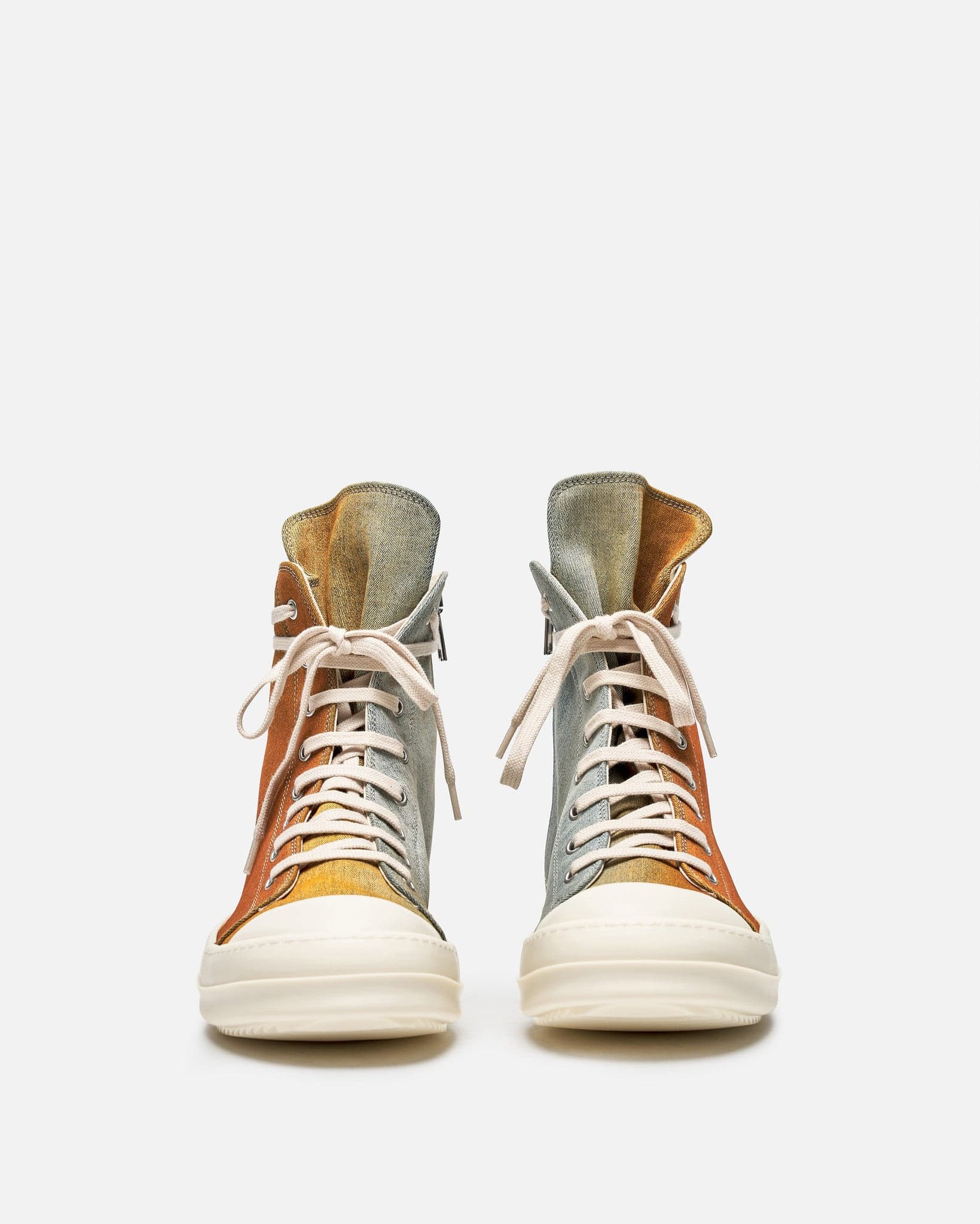 Lido Dyed Denim Ramones in Sky/Orange Degrade/Milk/Milk - Image 3