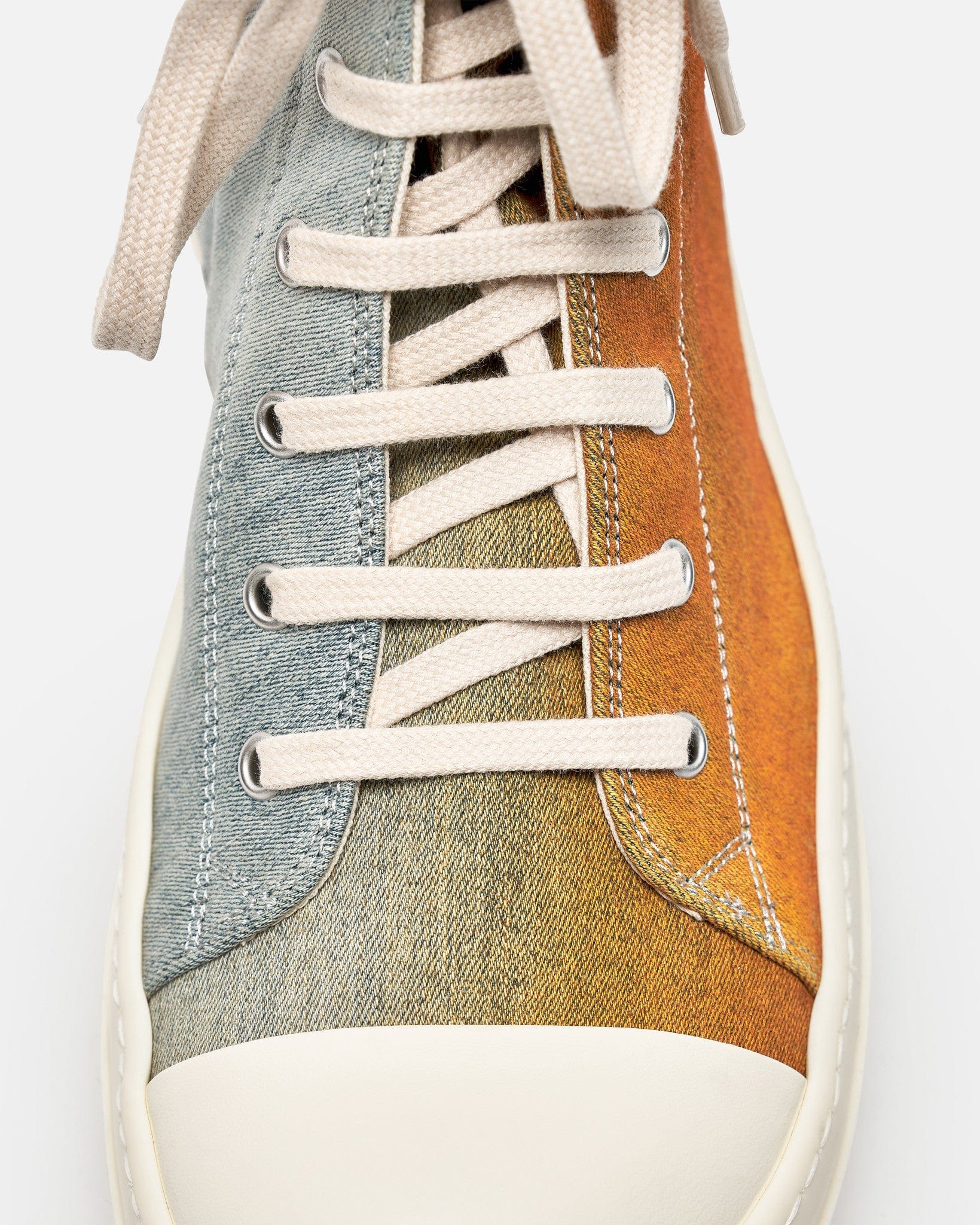 Lido Dyed Denim Ramones in Sky/Orange Degrade/Milk/Milk - Image 6