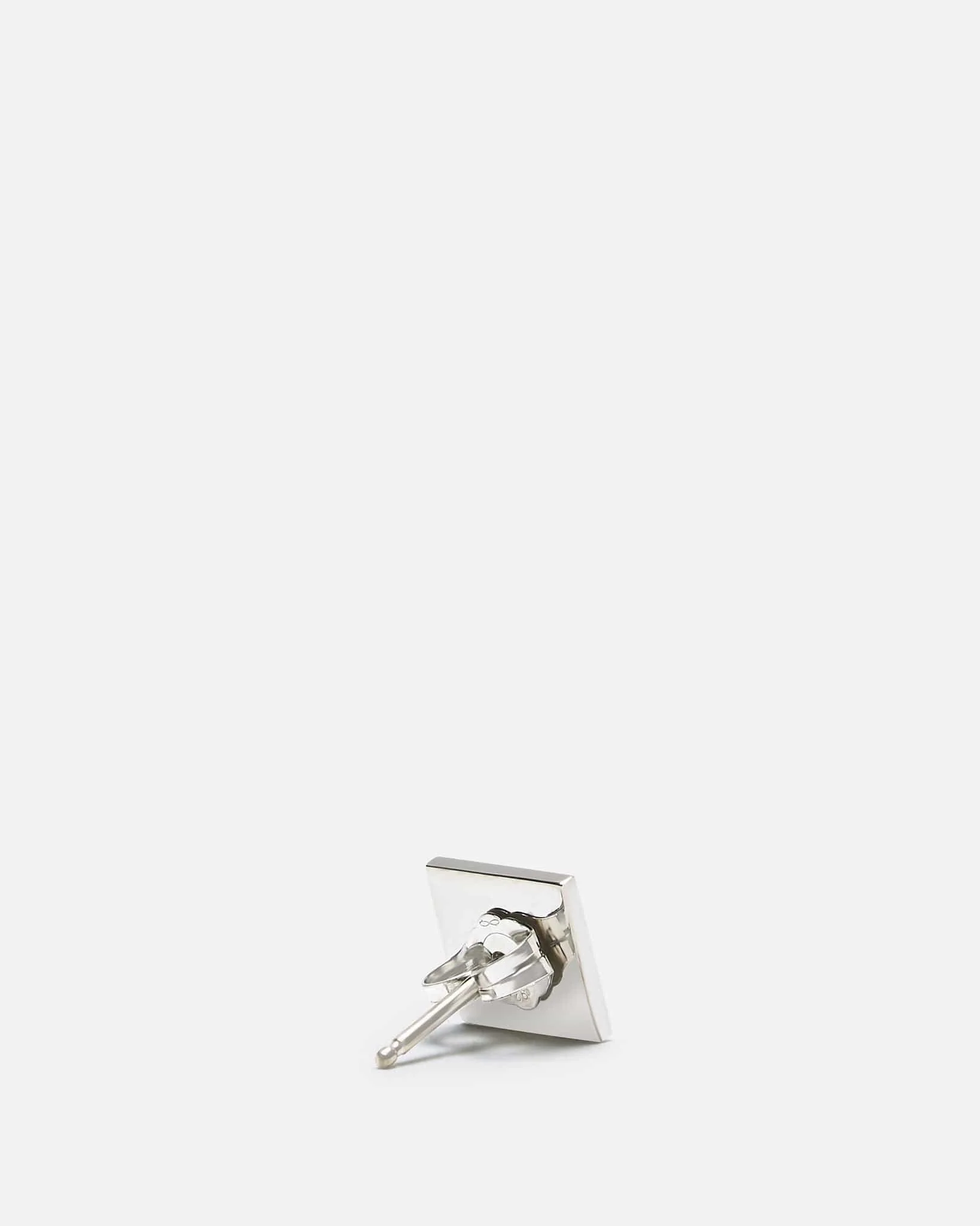 QR Code Earring in Silver - Image 3