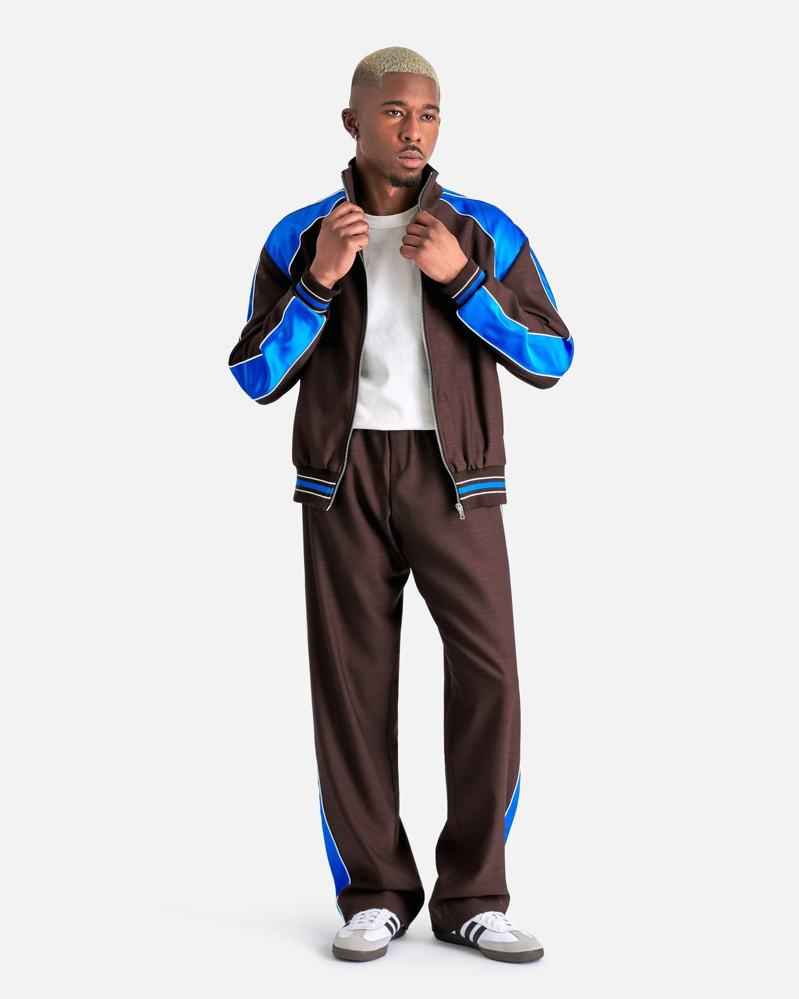 Courage Trousers in Dark Brown/Blue - Image 6