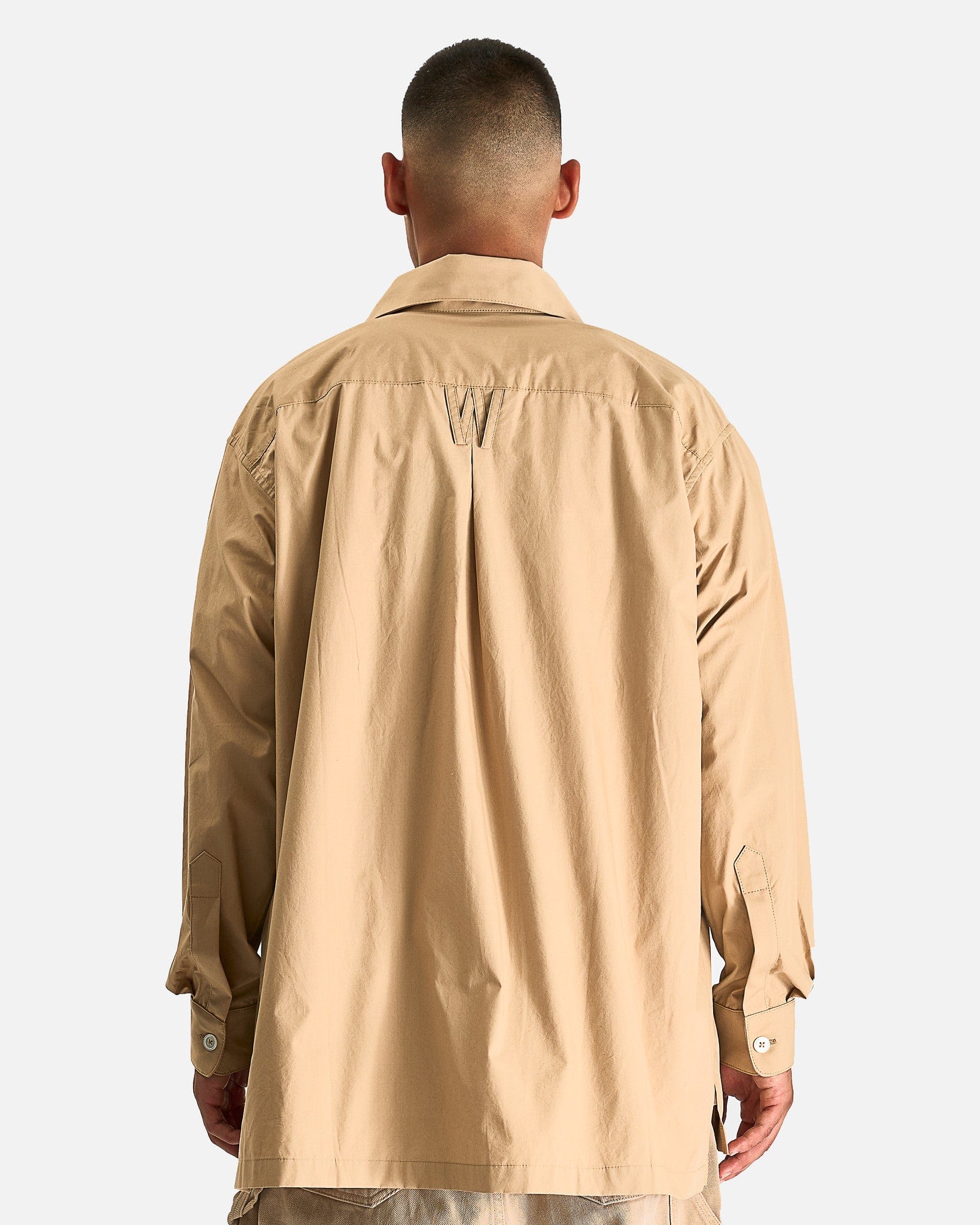 Point Collar Dress Shirt in Travertine - Image 3